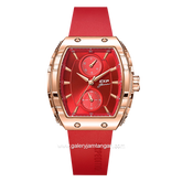 EXPEDITION E 6782 BF Red Rosegold Rubber Strap